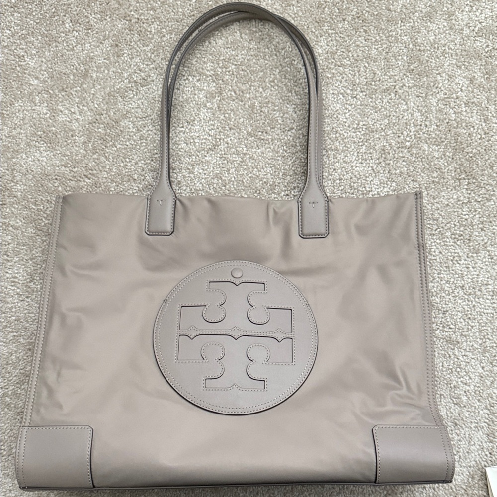 Tory Burch Taupe Ella Tote Bag